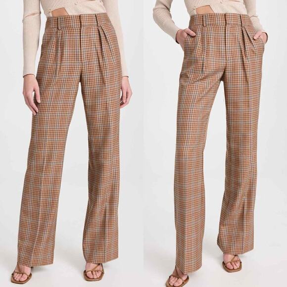 PAIGE Pants - PAIGE Avedon Trousers Bronze Dust Multi Size 14 Business Casual Office